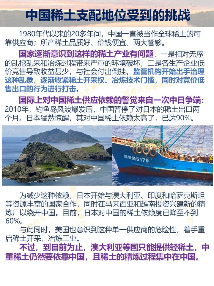 中国稀土工业的支配地位及其所受挑战