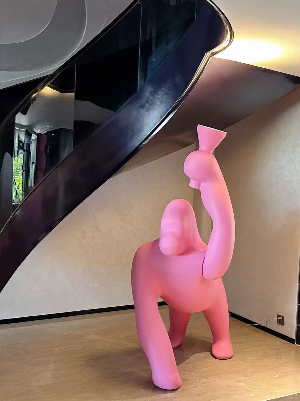 粉色限量款｜意大利Qeeboo超大猩猩落地灯