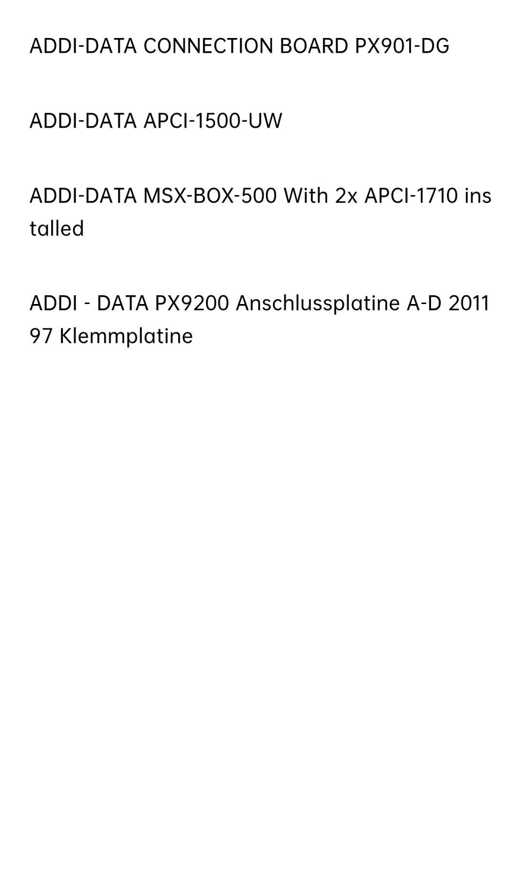 ADDI-DATA PX901-DG连接板：工业信号连接的