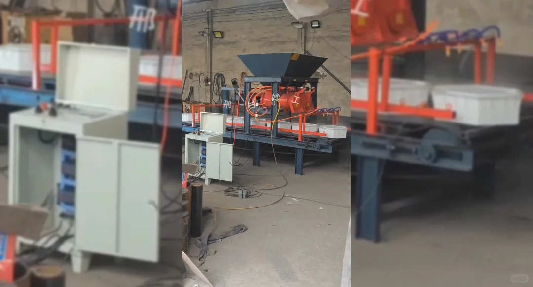 妙工通用型水泥预制块布料机械成型生产设备