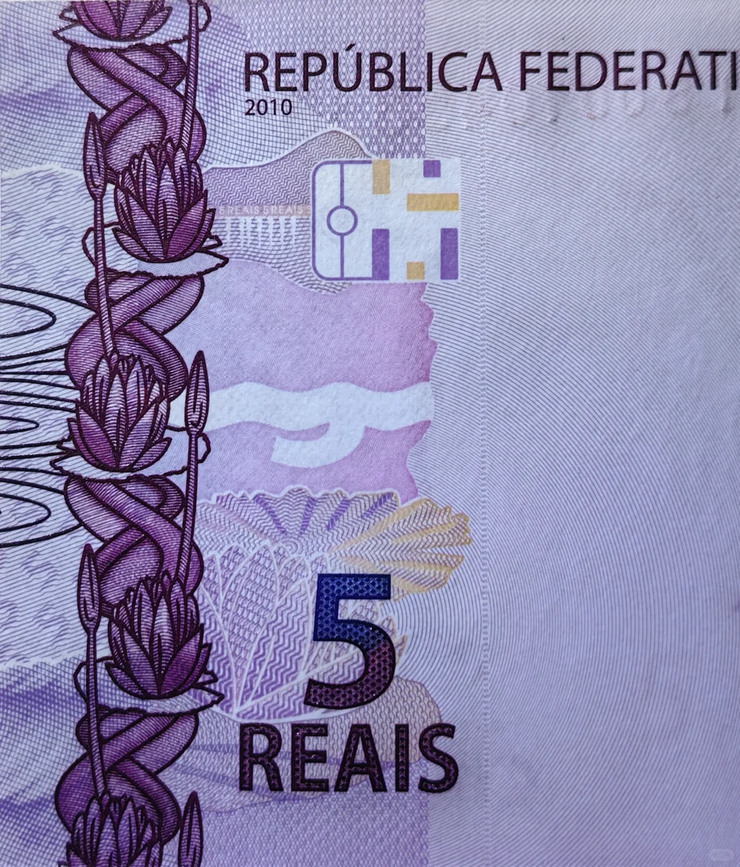 每日一钞:巴西5雷亚尔纸币