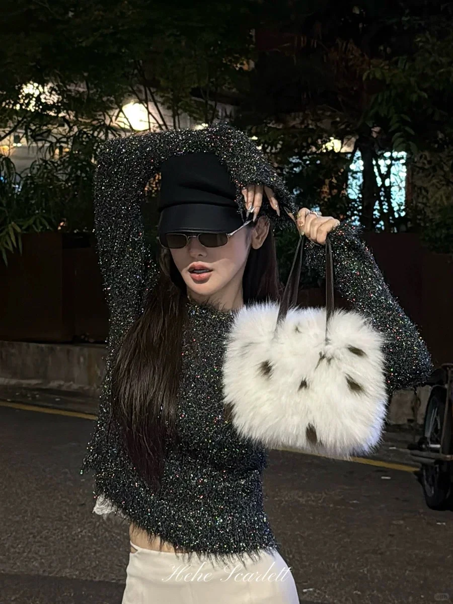 你的呵呵Scarlett｜幻彩星光衫 金羽纱毛衣