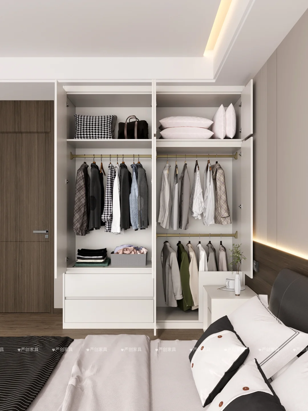 小户型卧室收纳｜衣柜真的越简单越好看！