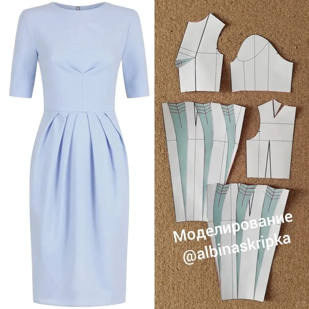 多款欧美时装的结构纸样