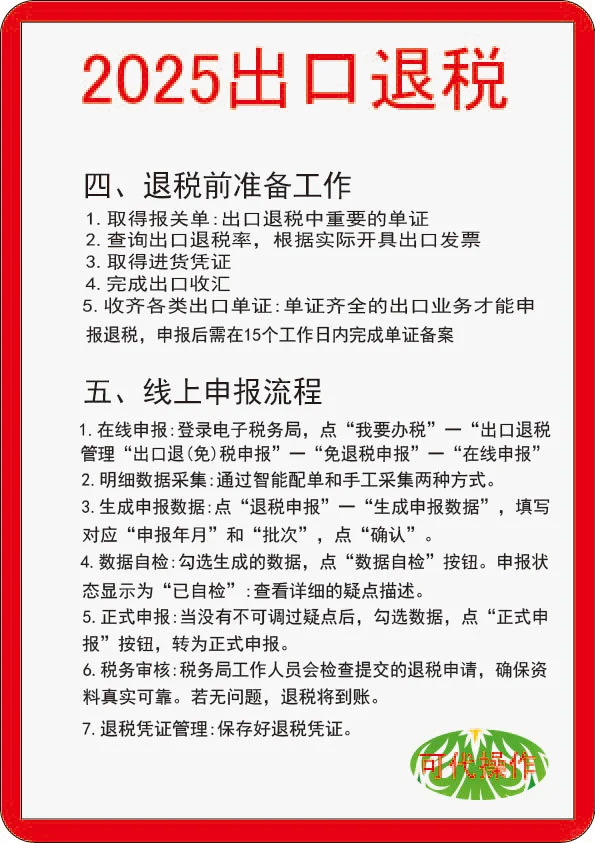 2025年出口退税流程