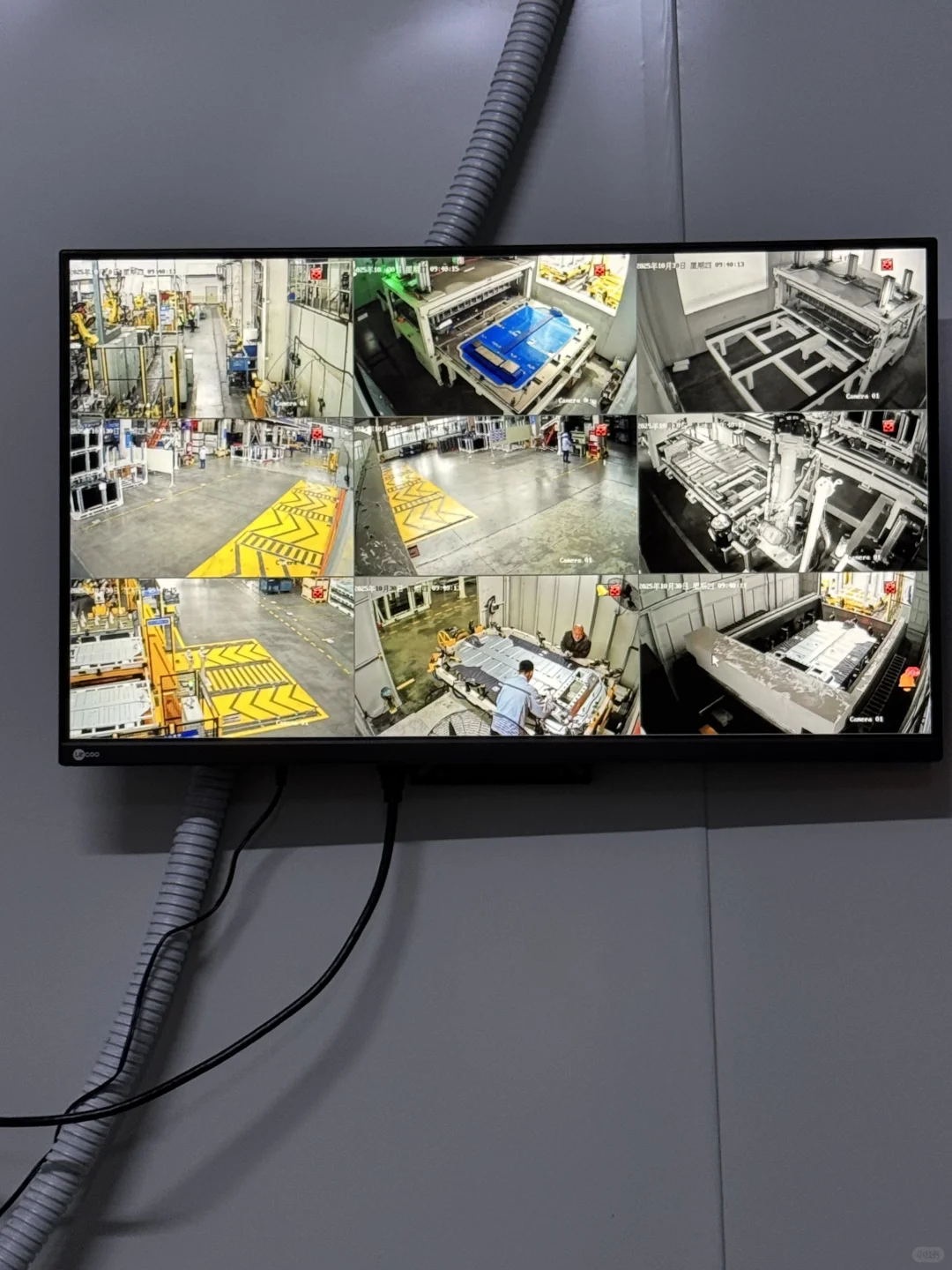 沃尔沃汽车生产线监控安装调试完成