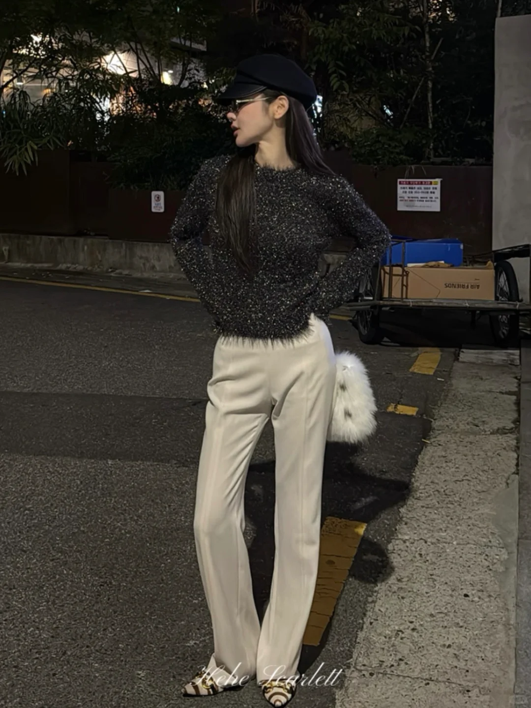 你的呵呵Scarlett｜幻彩星光衫 金羽纱毛衣