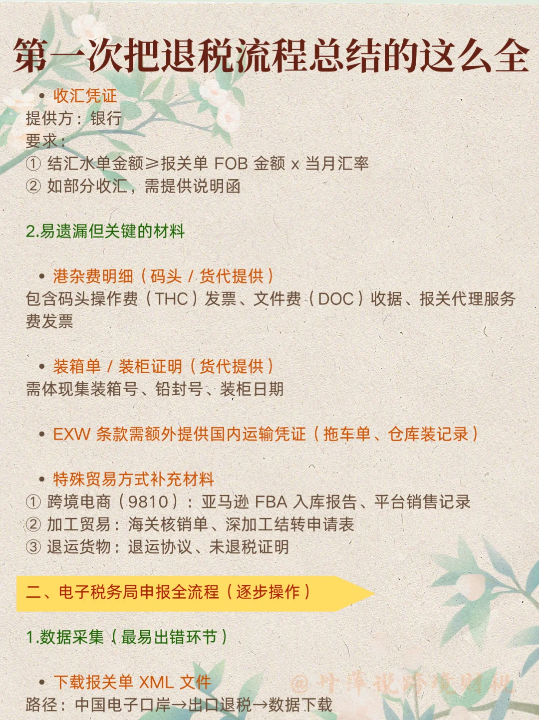 第一次把出口退税流程讲这么明白!