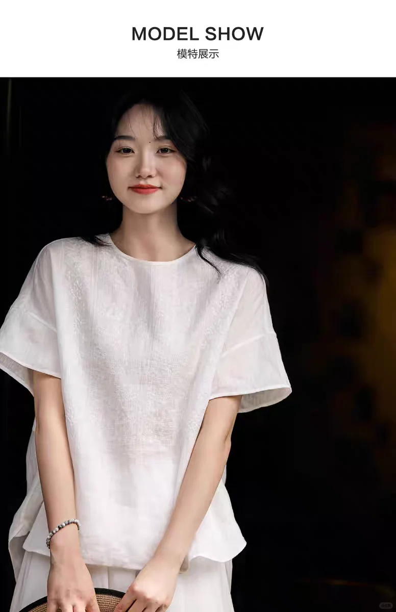 前短后长后系扣半袖上衣【附裁剪图】