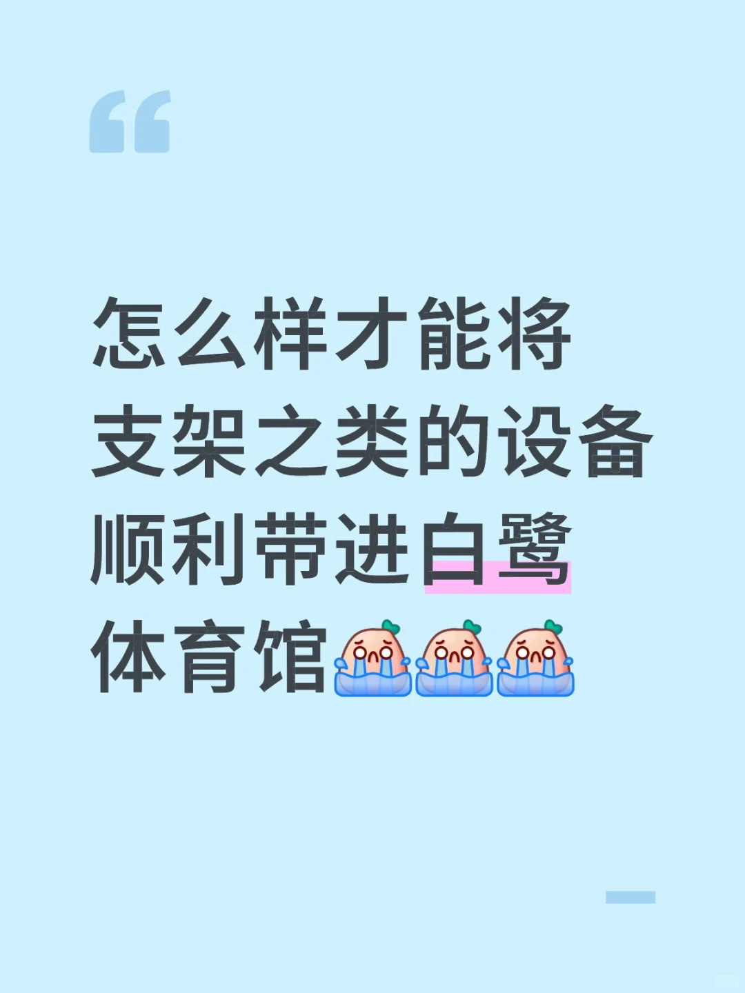 听说白鹭体育馆安检很严