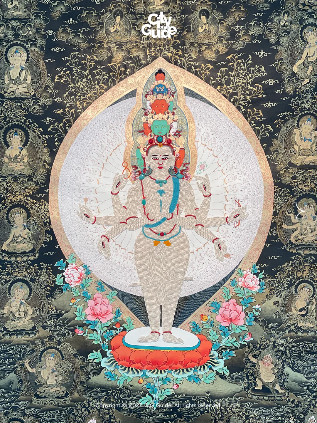 太震撼了!深圳最大规模黄金唐卡展!