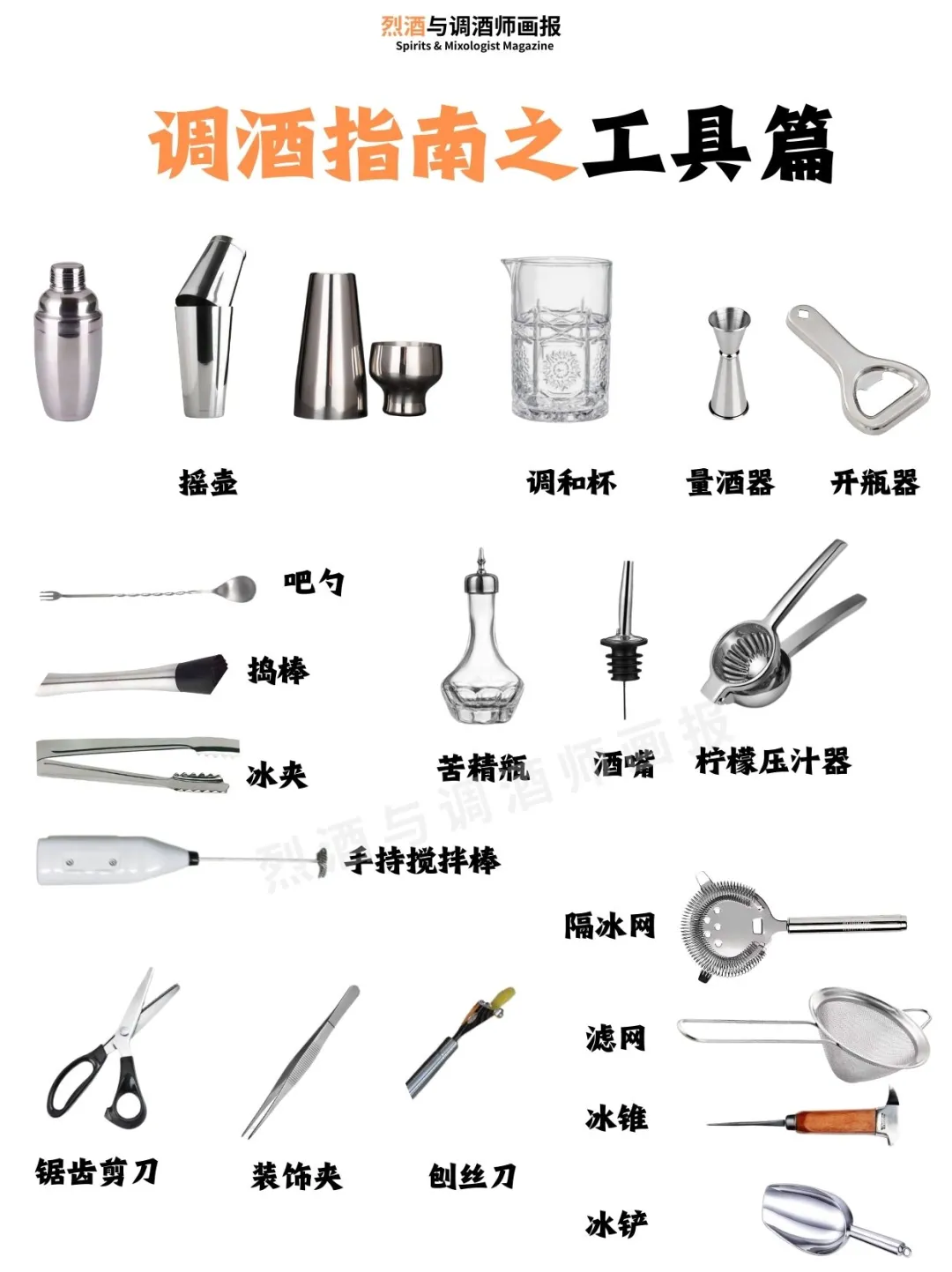 调酒指南 | 家庭调酒工具大全?