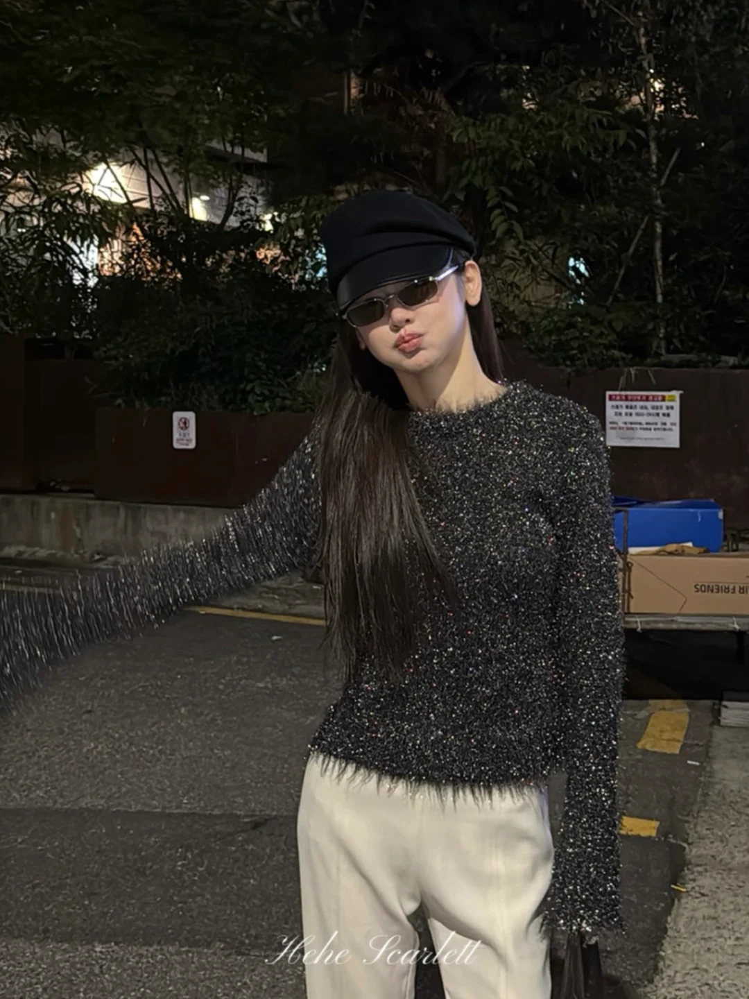 你的呵呵Scarlett｜幻彩星光衫 金羽纱毛衣