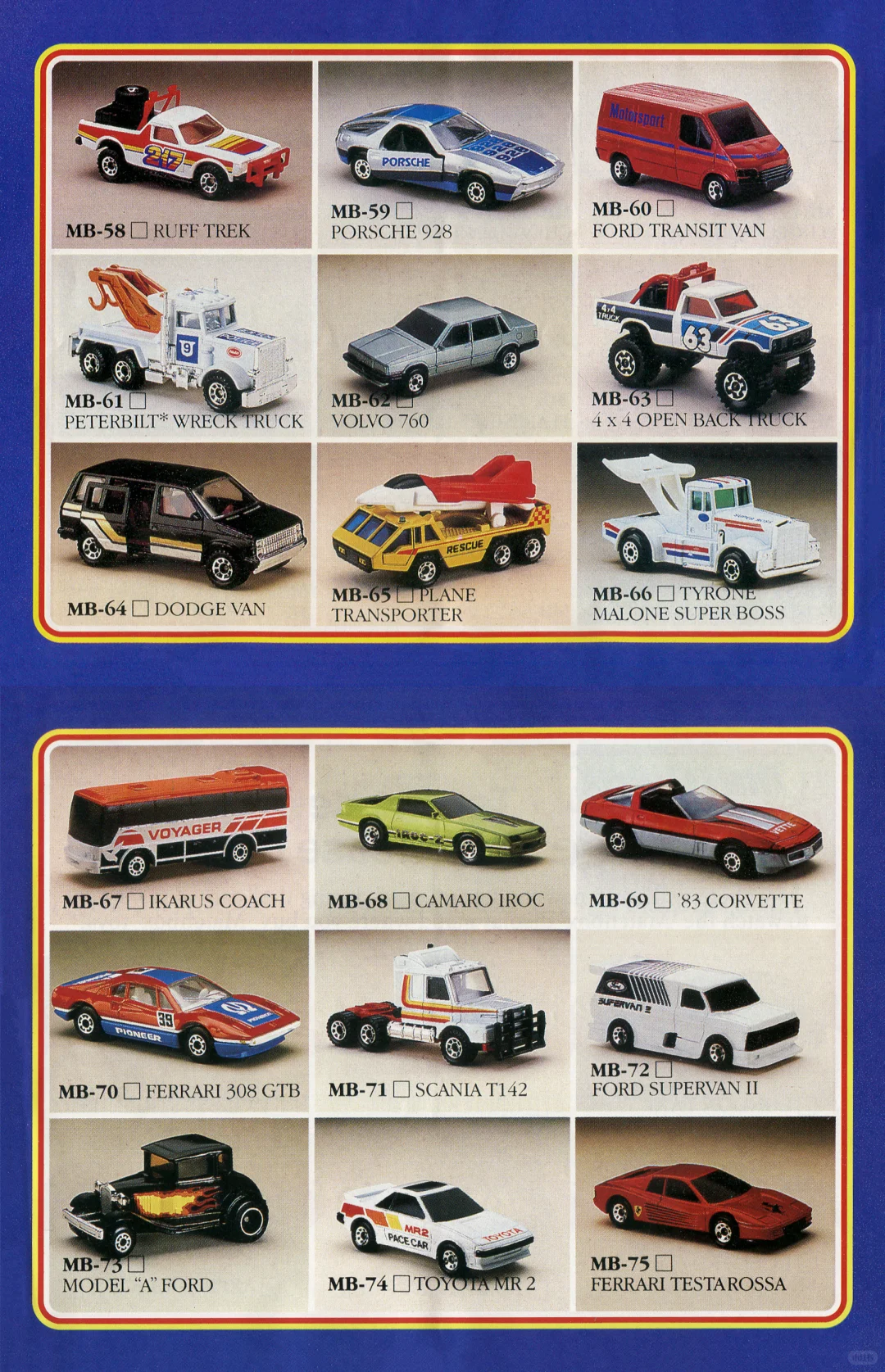 2刀的快乐，火柴盒1987/88年收藏者产品目录