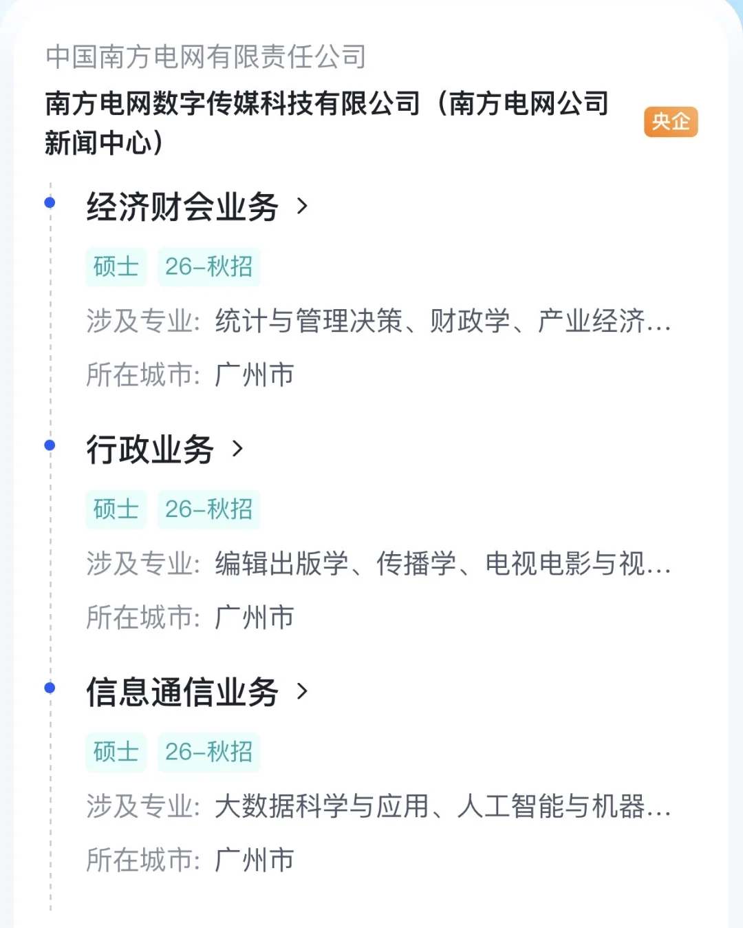 中国南方电网校招分享