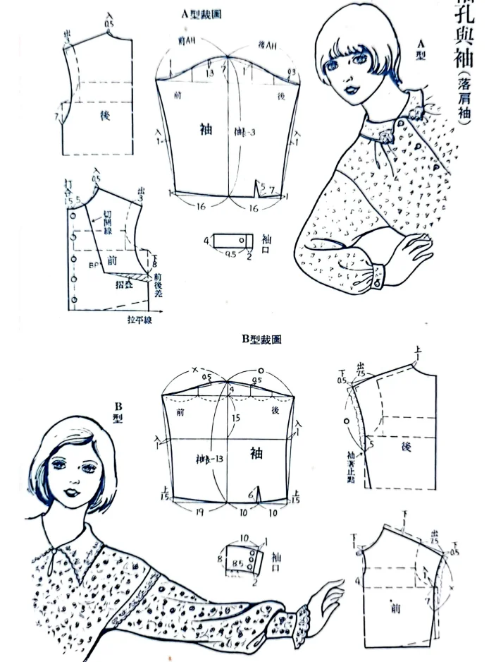 袖子裁剪图合集