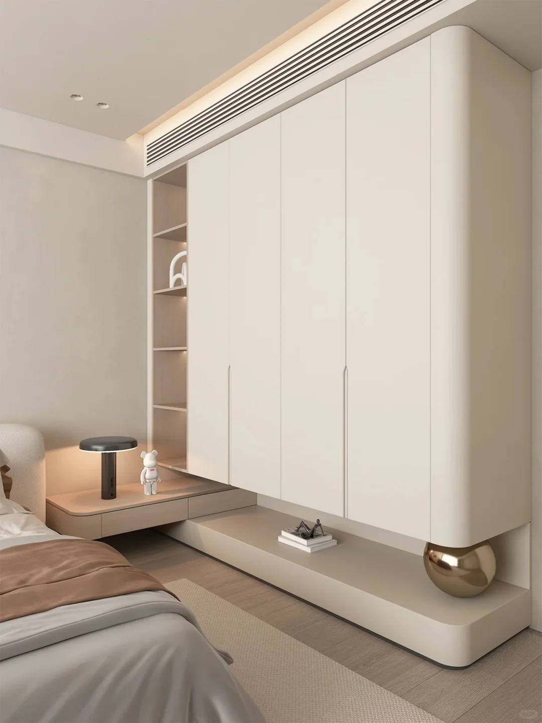 这圆弧衣柜也太丝滑上档次了！