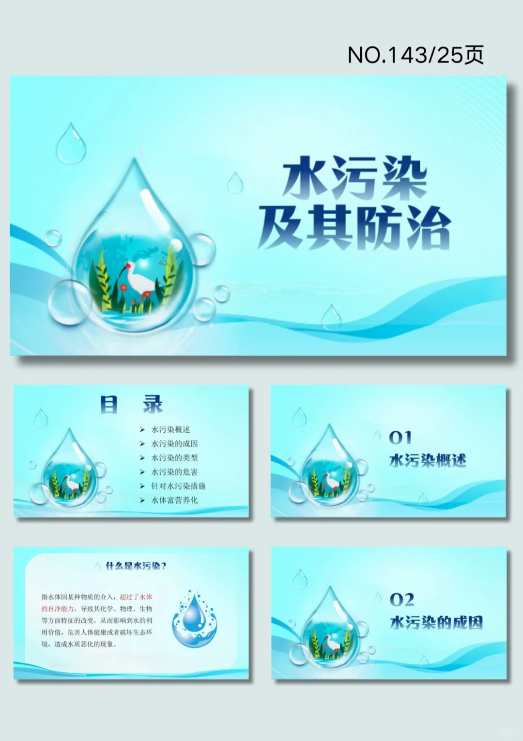 水污染及其防治ppt模版