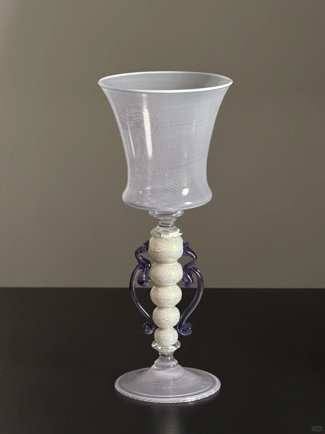 YURUUI新品｜右滑看Davide紫蕾丝孤品玻璃杯