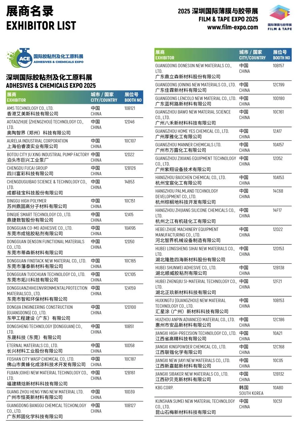 2025深圳薄膜与胶带展,展商名单+门票