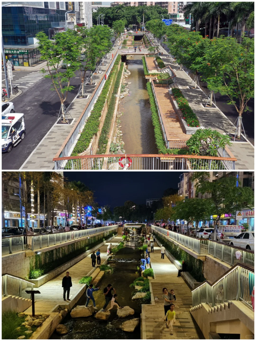 整容式改造，道路暗渠恢复景观河道！