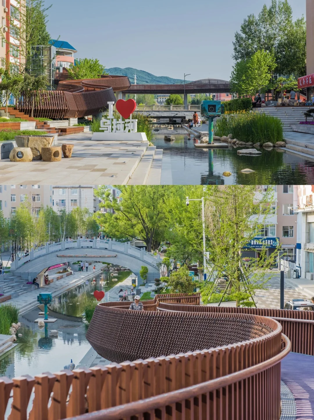 排洪渠更新为城市秀场！吉林通化乌拉草沟河