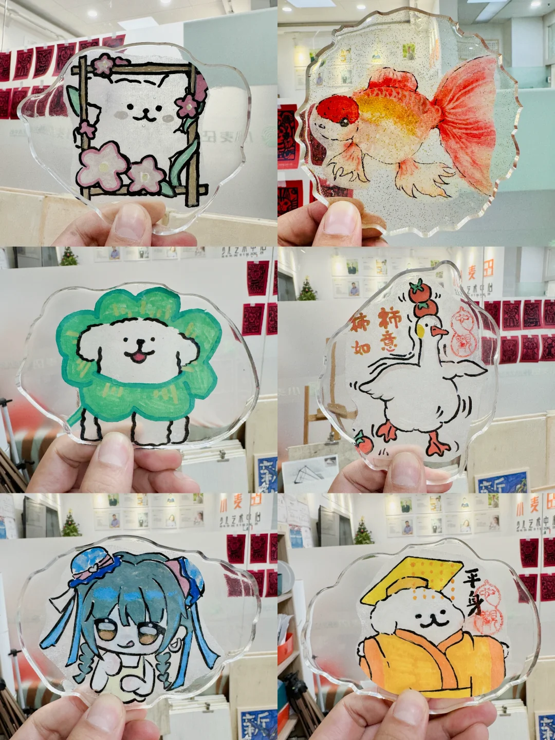 滴胶杯垫|学生们制作的小手工?