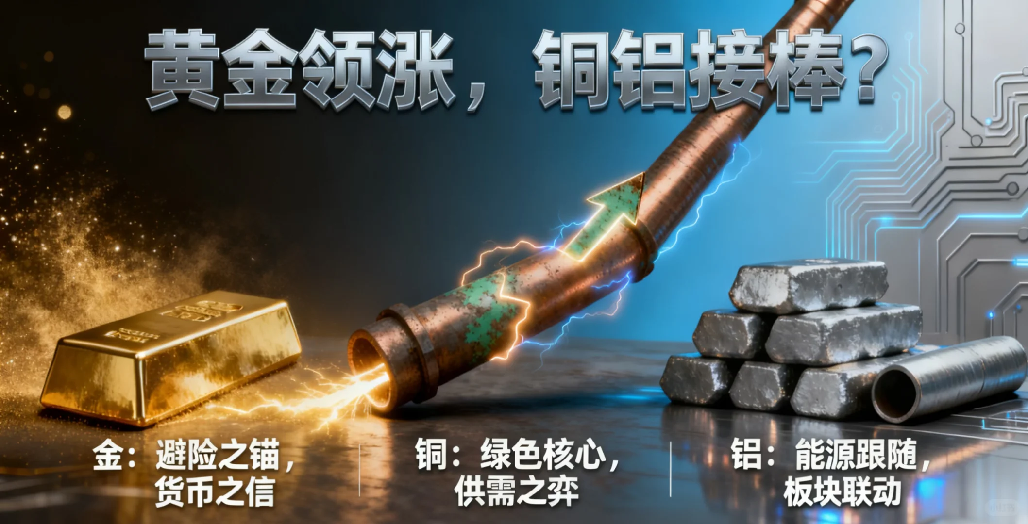 黄金狂飙，铜铝会接棒起舞吗？