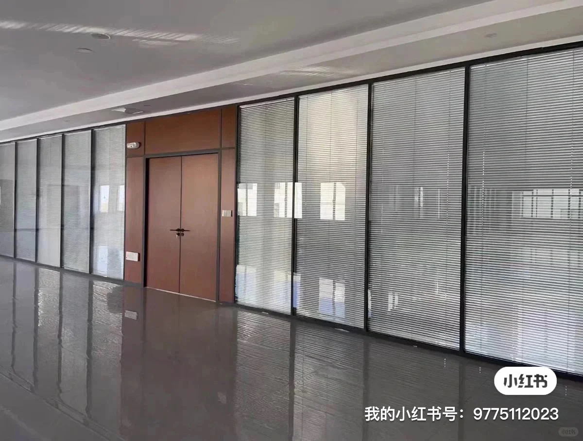 办公室玻璃隔断铝合金双玻百叶单玻磨砂玻璃
