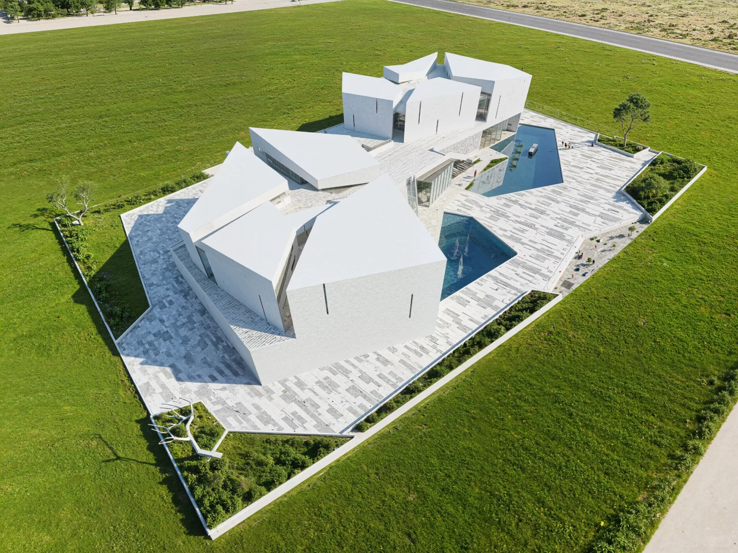 几何与自然的白调协奏|‘折纸’艺术中的建筑