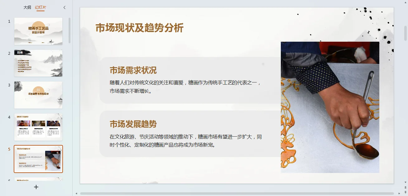 糖画手工艺品大学生创新创业计划书W➕P