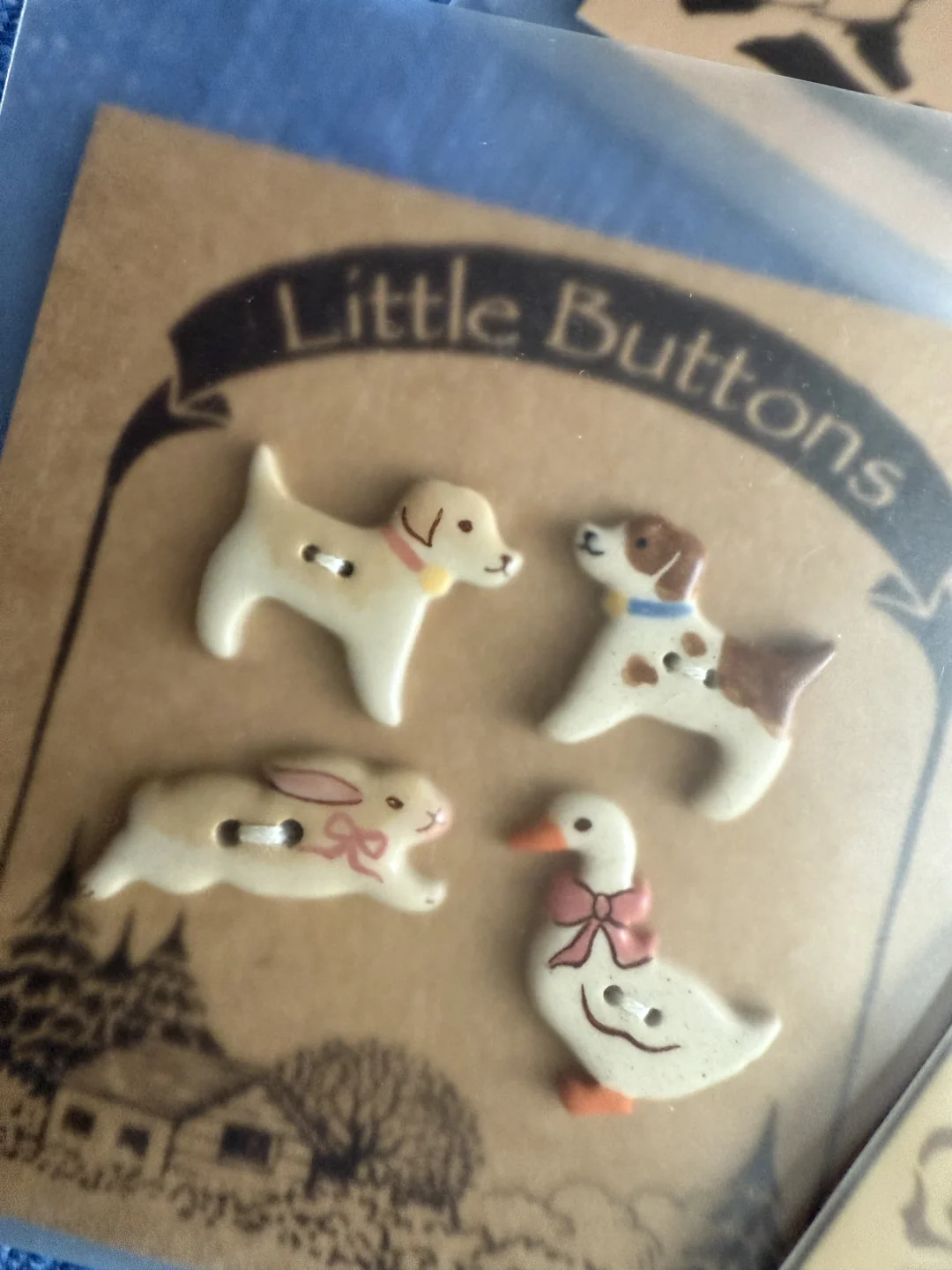 好看的陶瓷纽扣，舍不得用✨