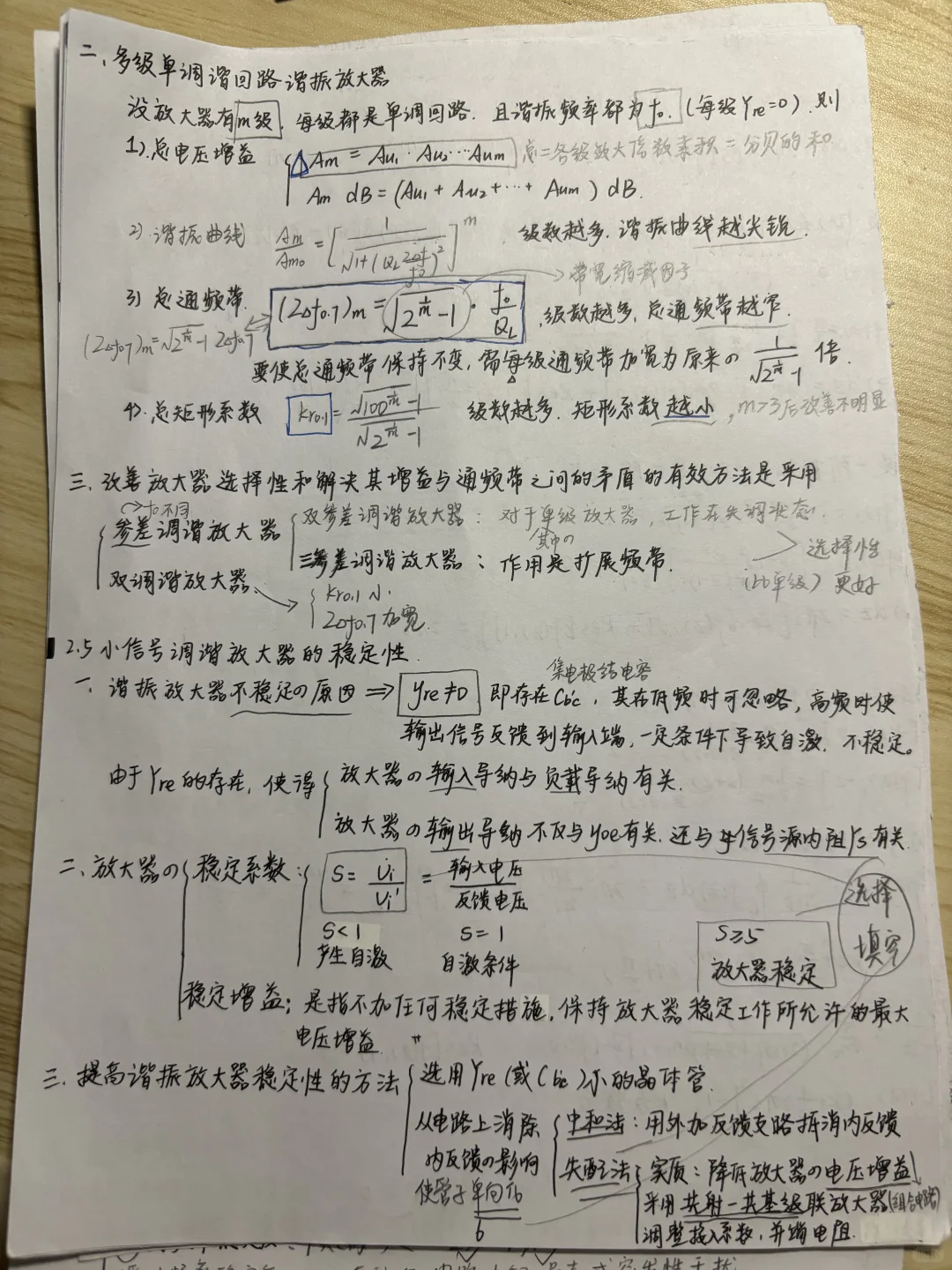 高频/通信电子线路1-4章手写笔记