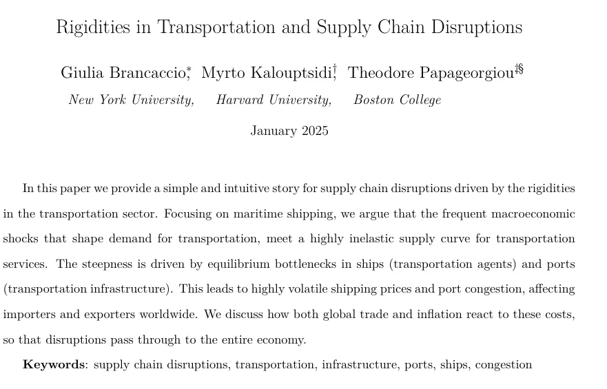 运输僵化与供应链中断