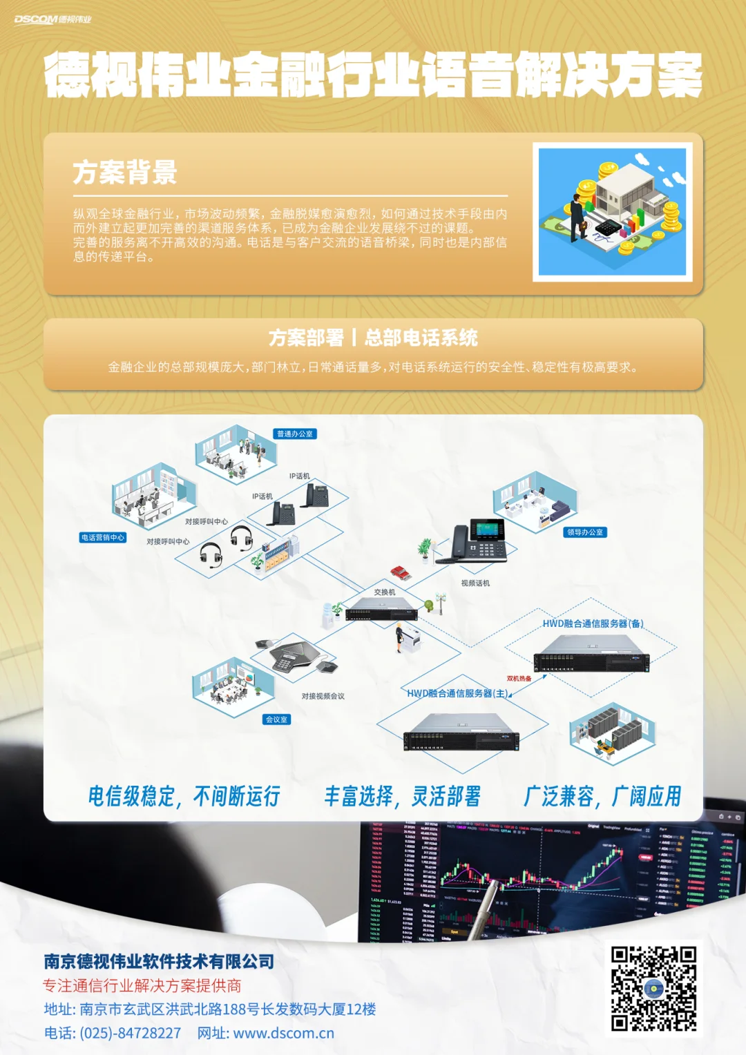 德视伟业 HWD 融合通信系统金融行业方案