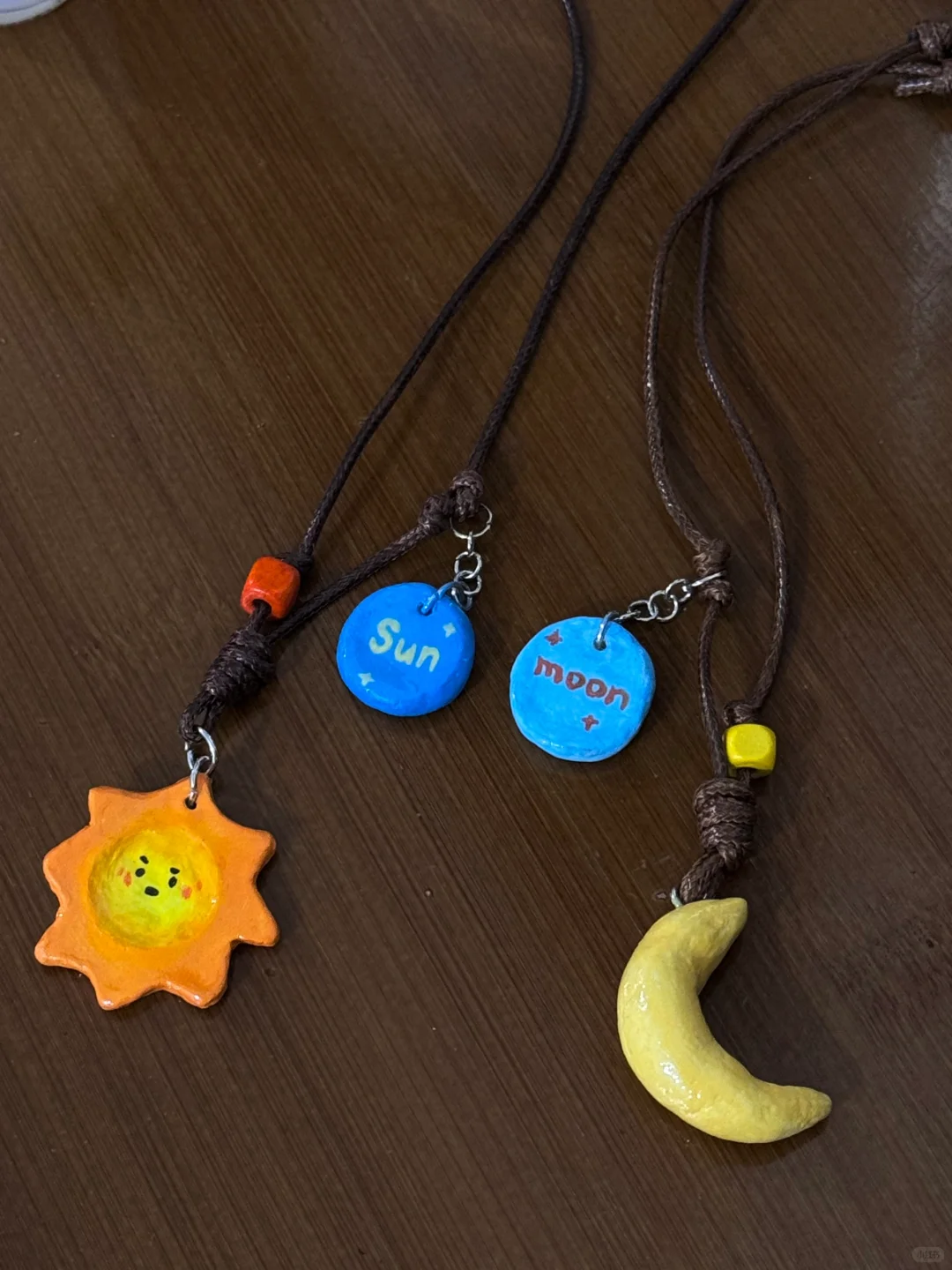 石塑粘土项链｜太阳☀️