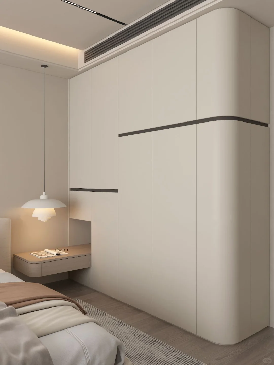 这圆弧衣柜也太丝滑上档次了！