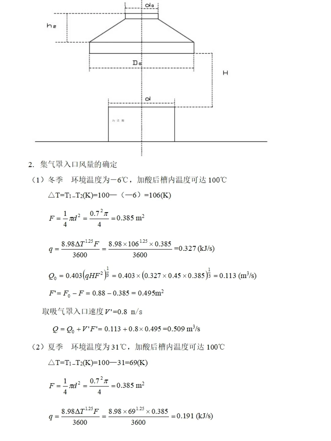 某车间酸洗废气净化系统课程设计