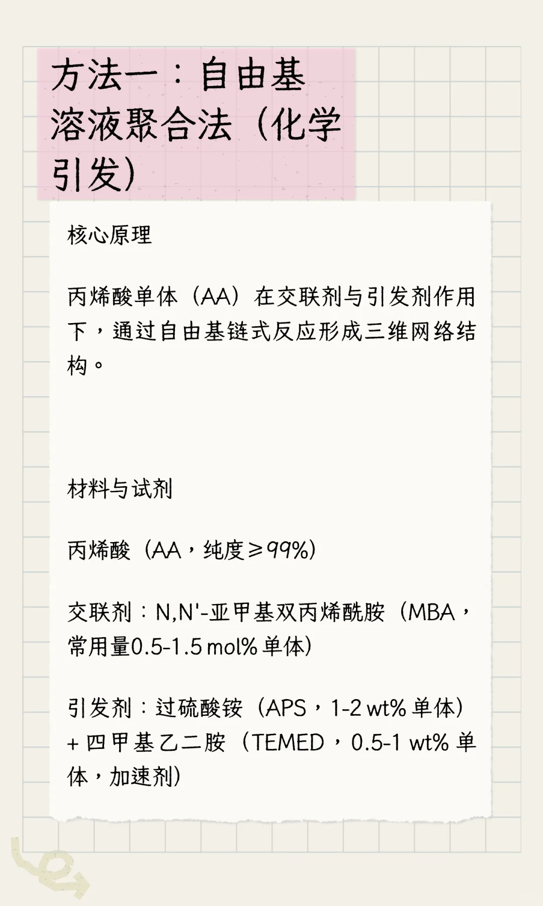 聚丙烯酸水凝胶的制备方法?