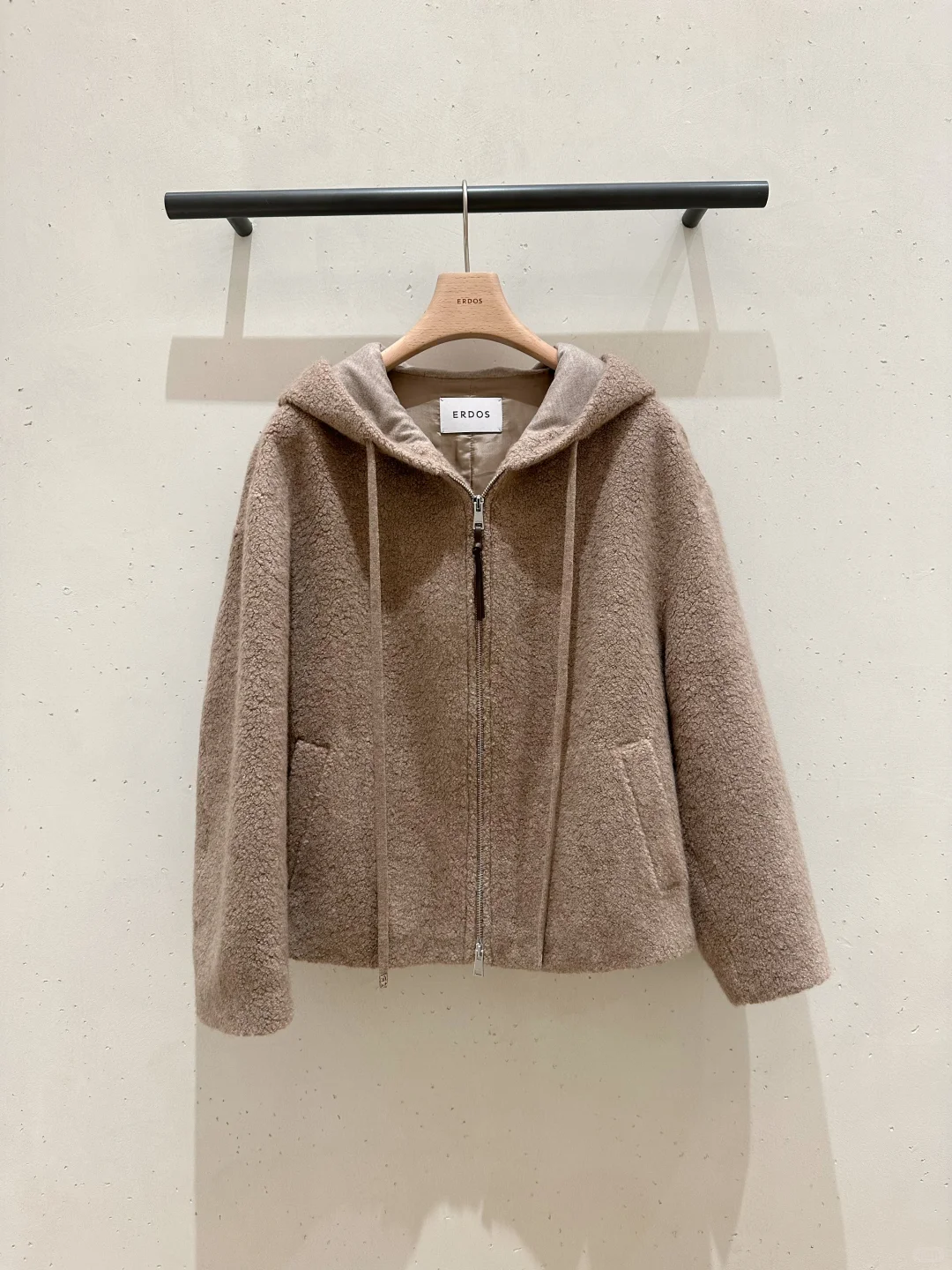 ERDOS羊绒泰迪连帽外套