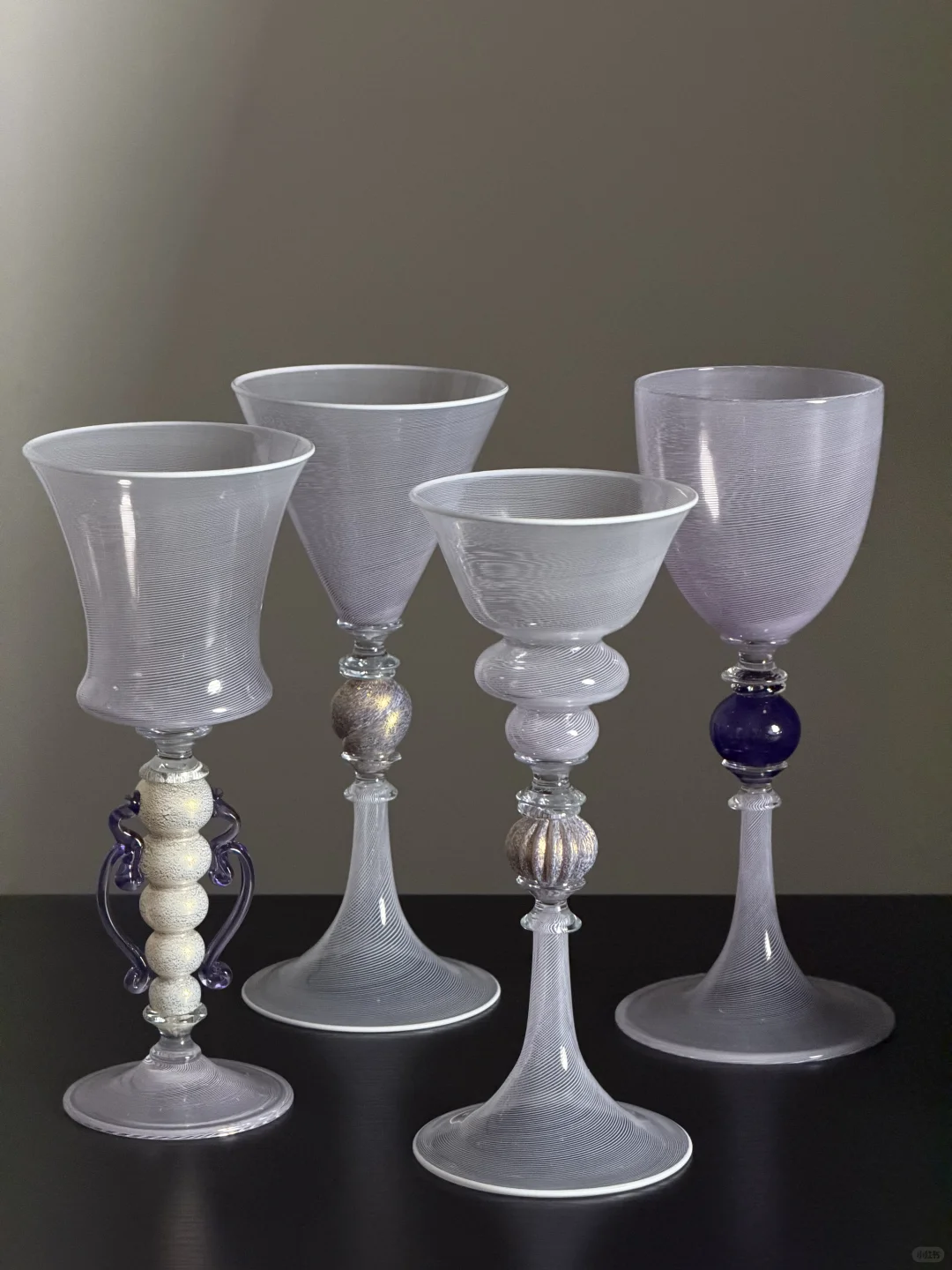 YURUUI新品｜右滑看Davide紫蕾丝孤品玻璃杯