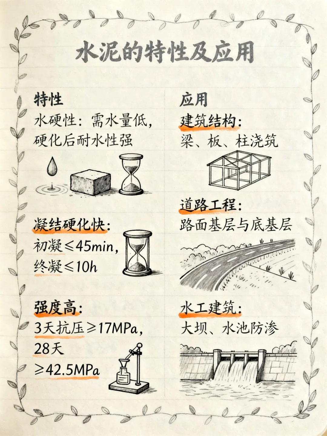 水泥的分类和技术要求，应用