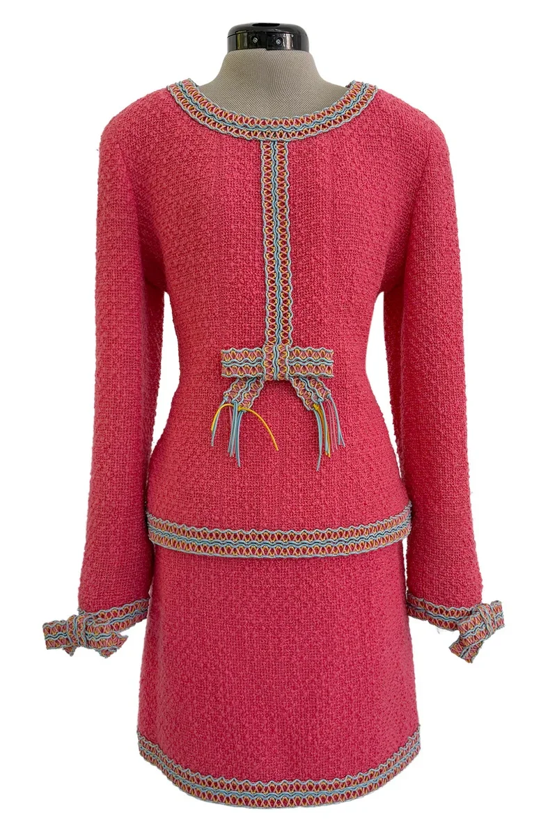 CHANEL1994年多巴胺玫红色系列中古外套