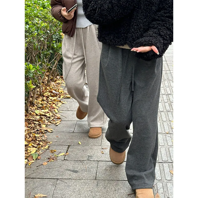 ?2025新款深灰阔腿裤上新