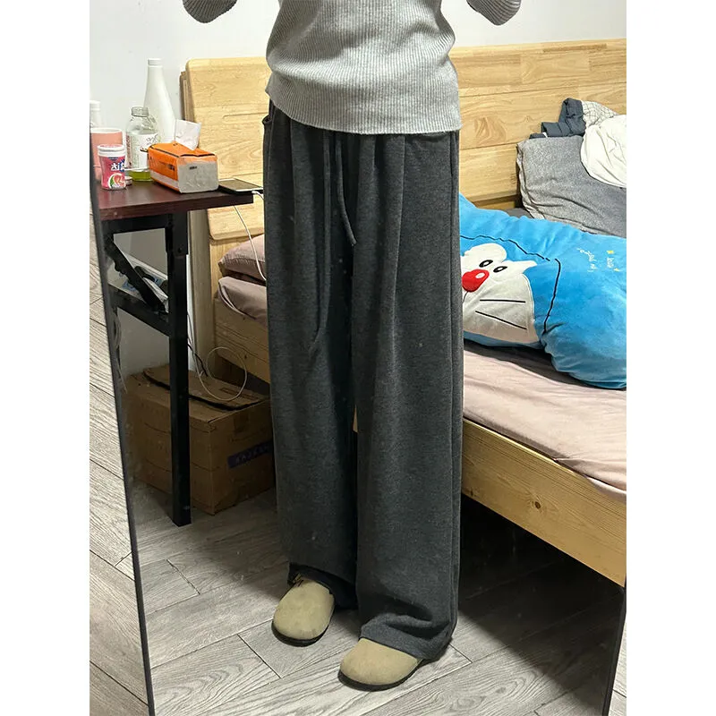 ?2025新款深灰阔腿裤上新