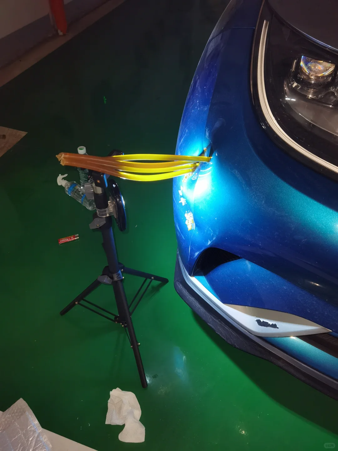 手动修复凹陷保险杠