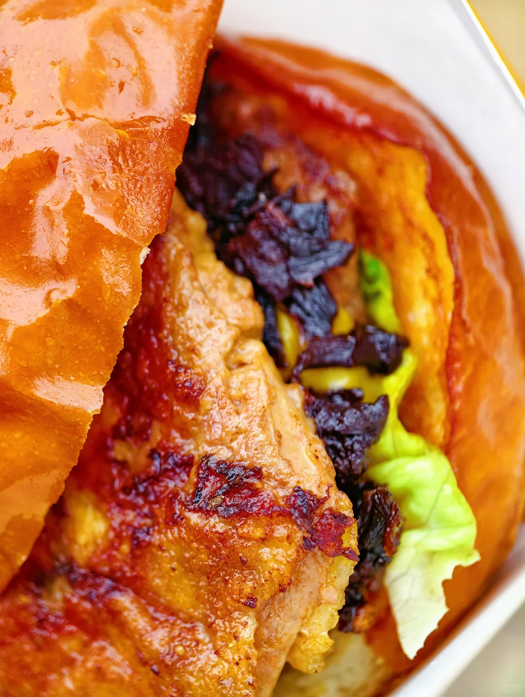 汉堡节能唯1️⃣坐着吃的❗吃完还打包?