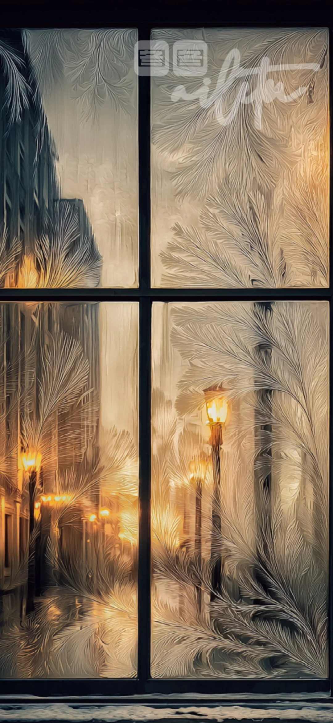 窗上霜花，城市的冬日絮语