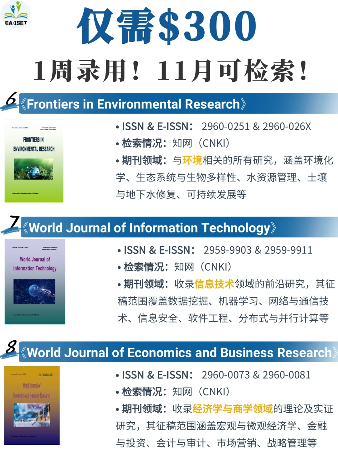 版面费：$300，1周左右录用，11月可检索！