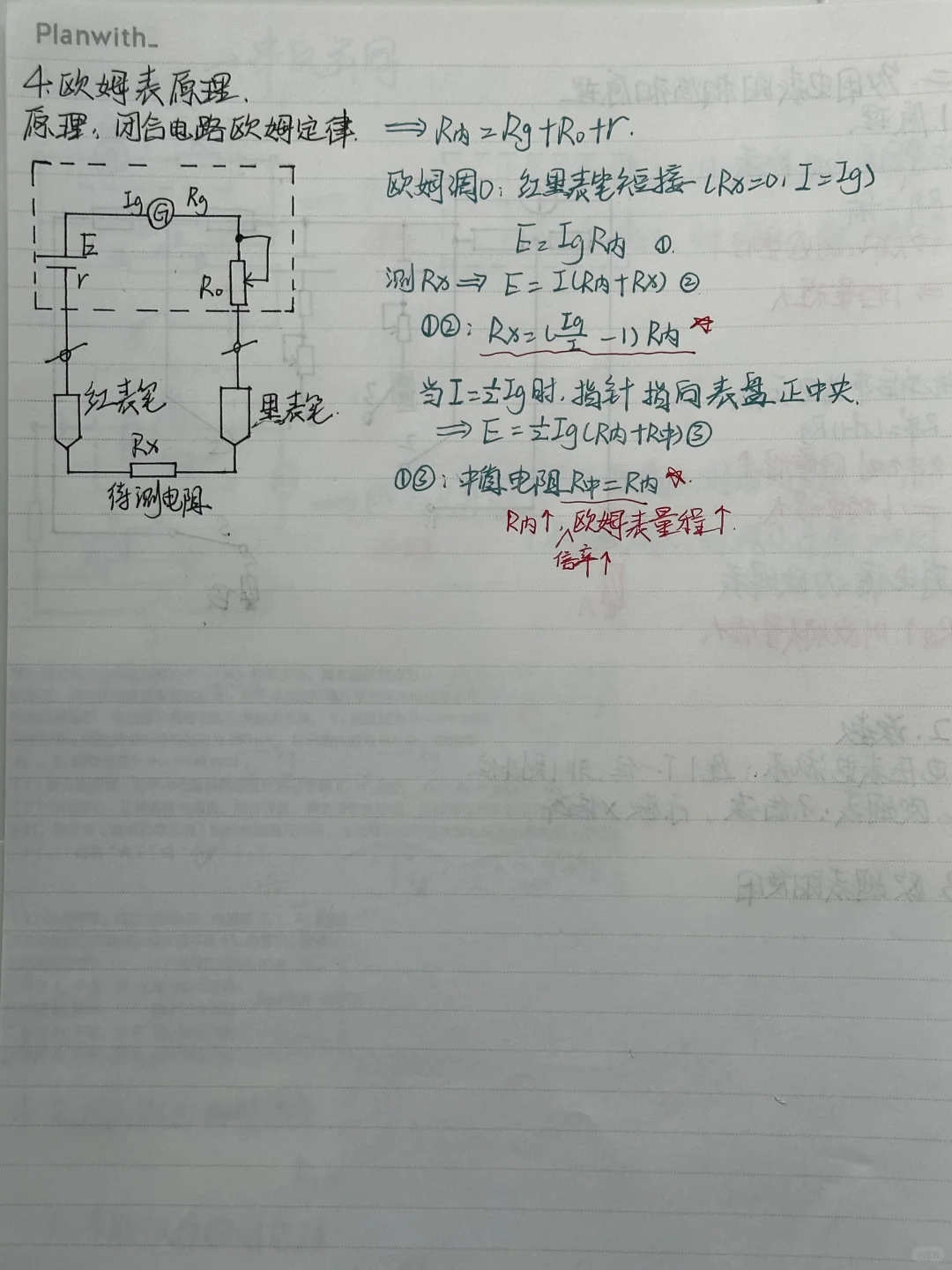 电表改装及多用电表